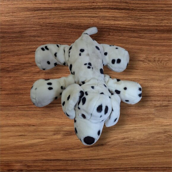 Commonwealth 2000 Dalmatian Plush Dog Stuffed Animal Black & White Spotted 14"